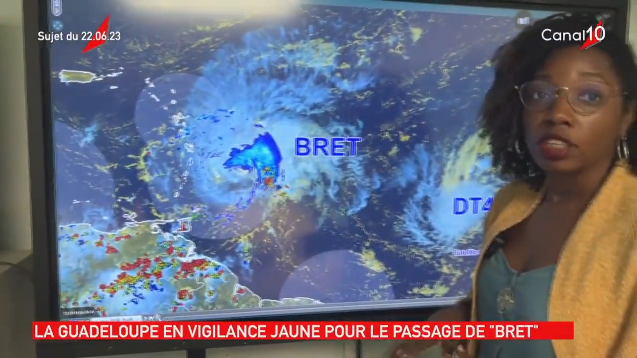 [Vidéo] Onews Guadeloupe. Le Jt de Canal 10 . Point sur la tempête Bret