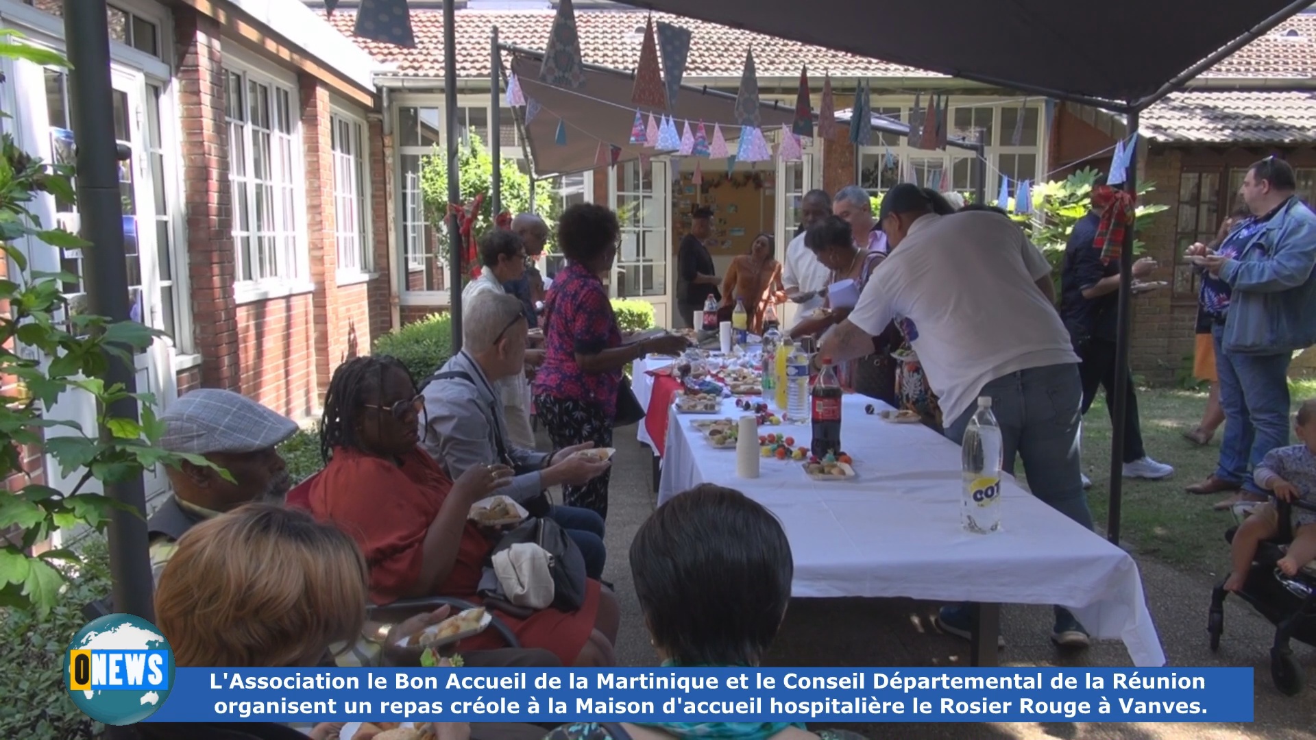 Hexagone. Fête des mères. Déjeuner au Rosier Rouge à Vanves pour des personnes en transfert sanitaire