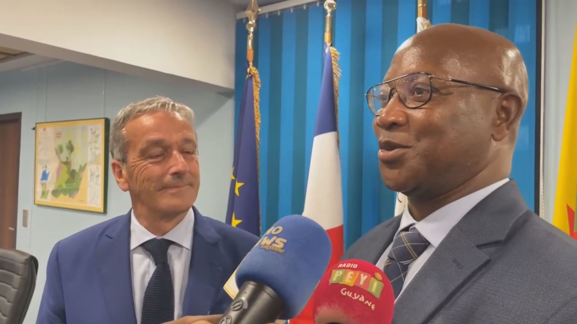 Onews Guyane . Visite en Guyane de Philippe Vigier Ministre délégué aux Outre-mer (Radio Péyi)