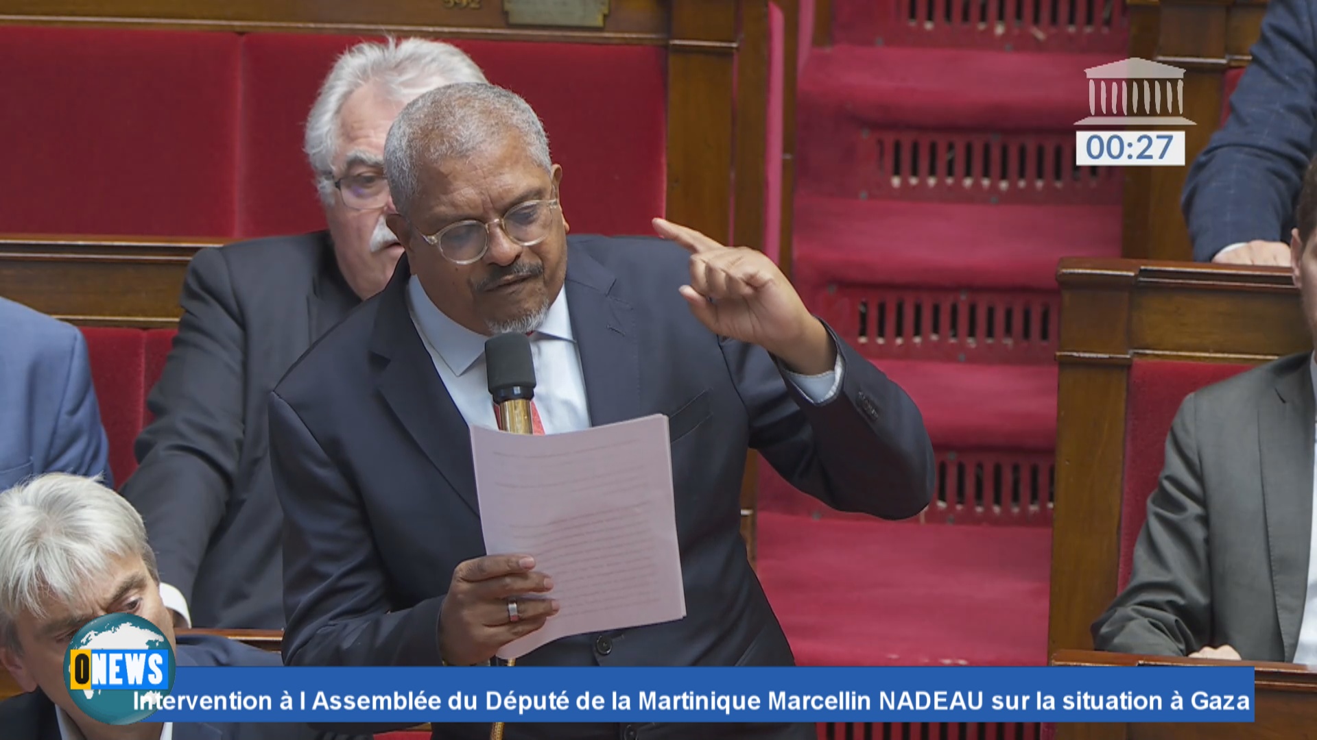 [Vidéo] Intervention à l Assemblée du Député de la Martinique Marcellin NADEAU sur la situation à Gaza