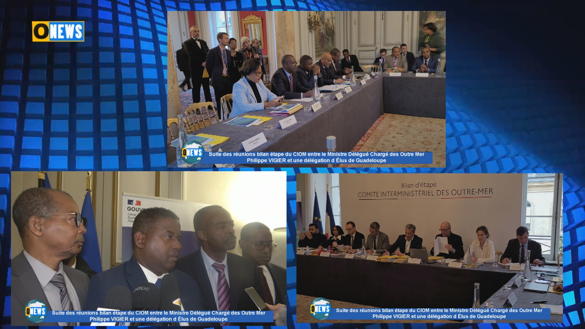[Vidéo].Suite des réunions bilan étape du CIOM entre le Ministre Délégué Chargé des Outre Mer Philippe VIGIER et une délégation d Élus de Guadeloupe