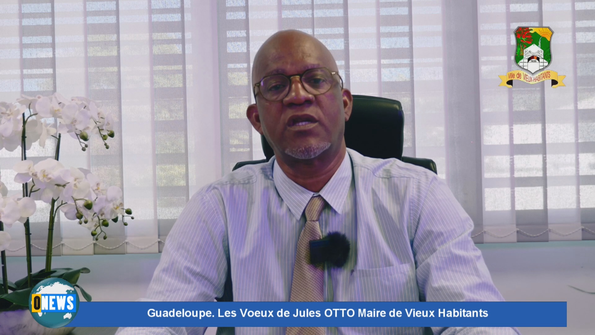 Guadeloupe. Les Voeux de Jules Otto Maire de Vieux Habitants
