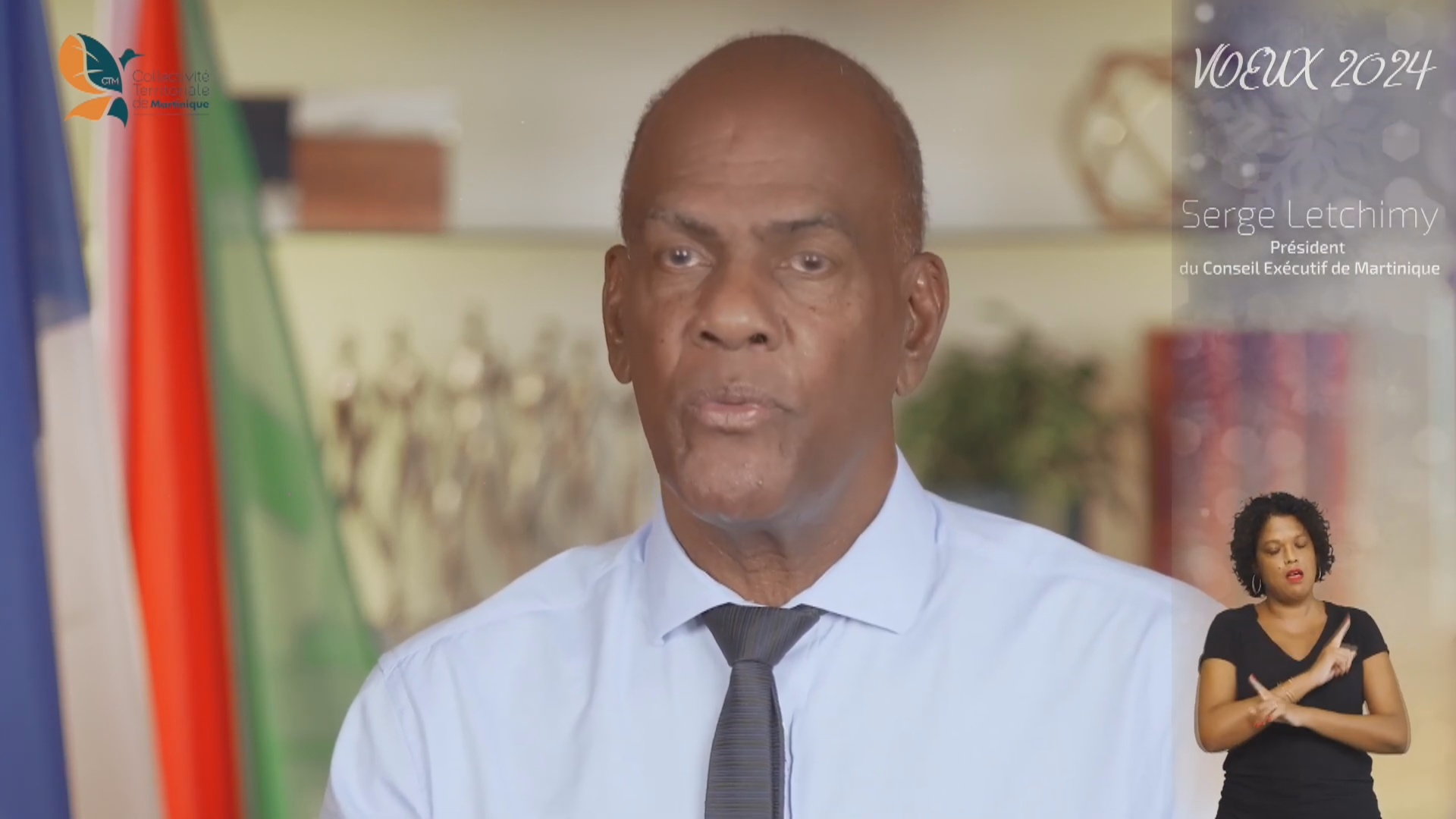 [Vidéo] Martinique. Les voeux du Président de la CTM  Serge  LETCHIMY