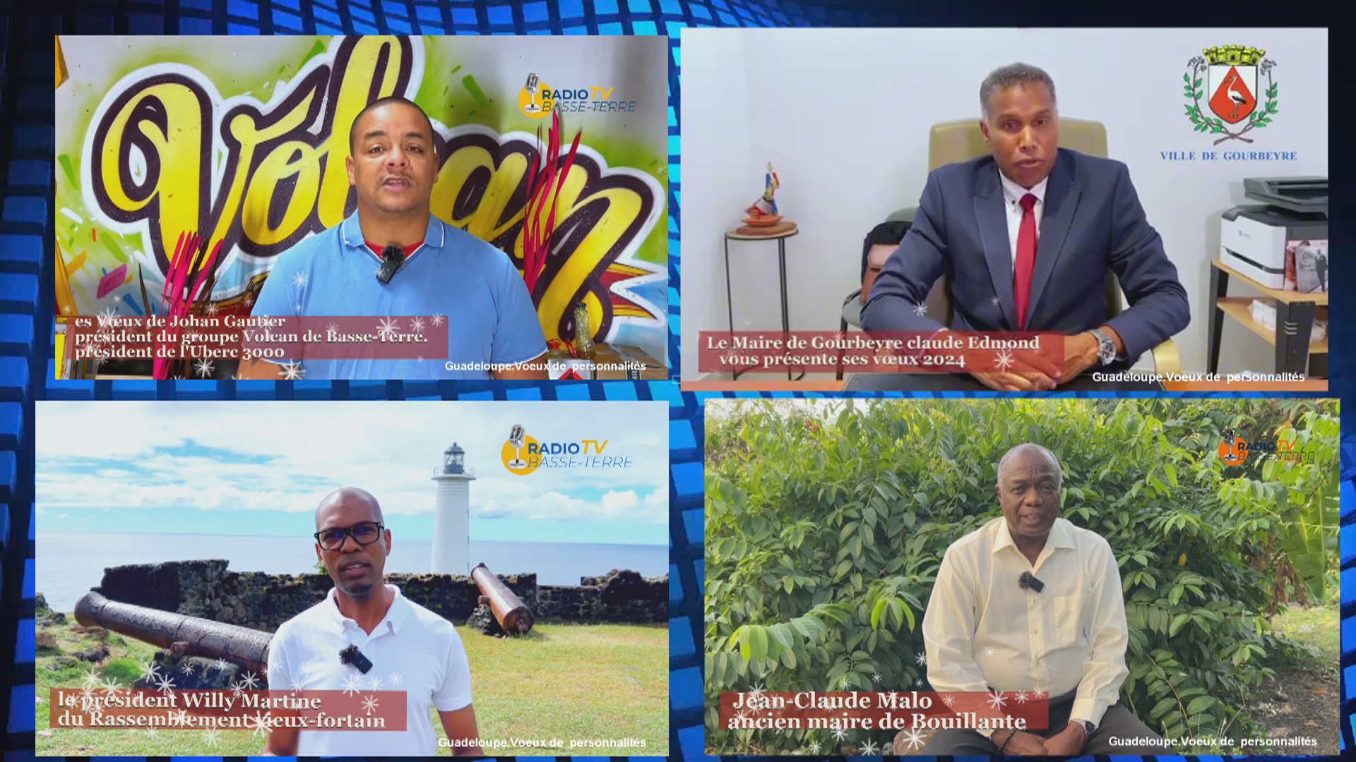 [Vidéo] Guadeloupe. Voeux de plusieurs personnalités de Basse Terre