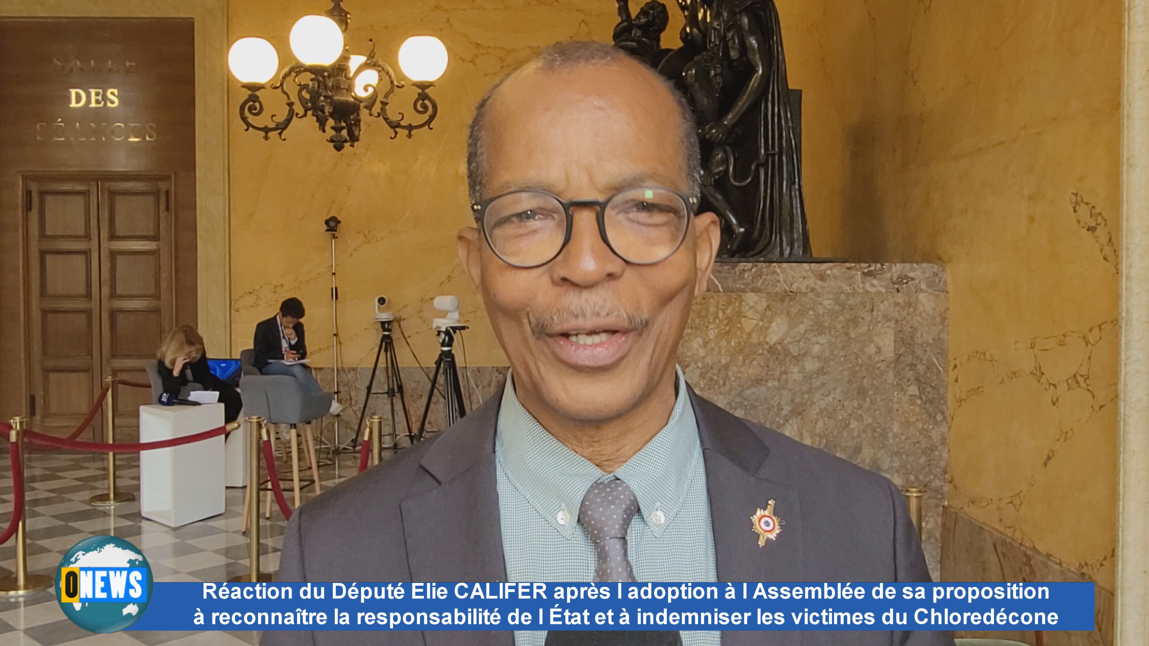 Réaction du Député Elie CALIFER après l adoption à l Assemblée de sa proposition à reconnaître la responsabilité de l État et à indemniser les victimes du Chloredécone