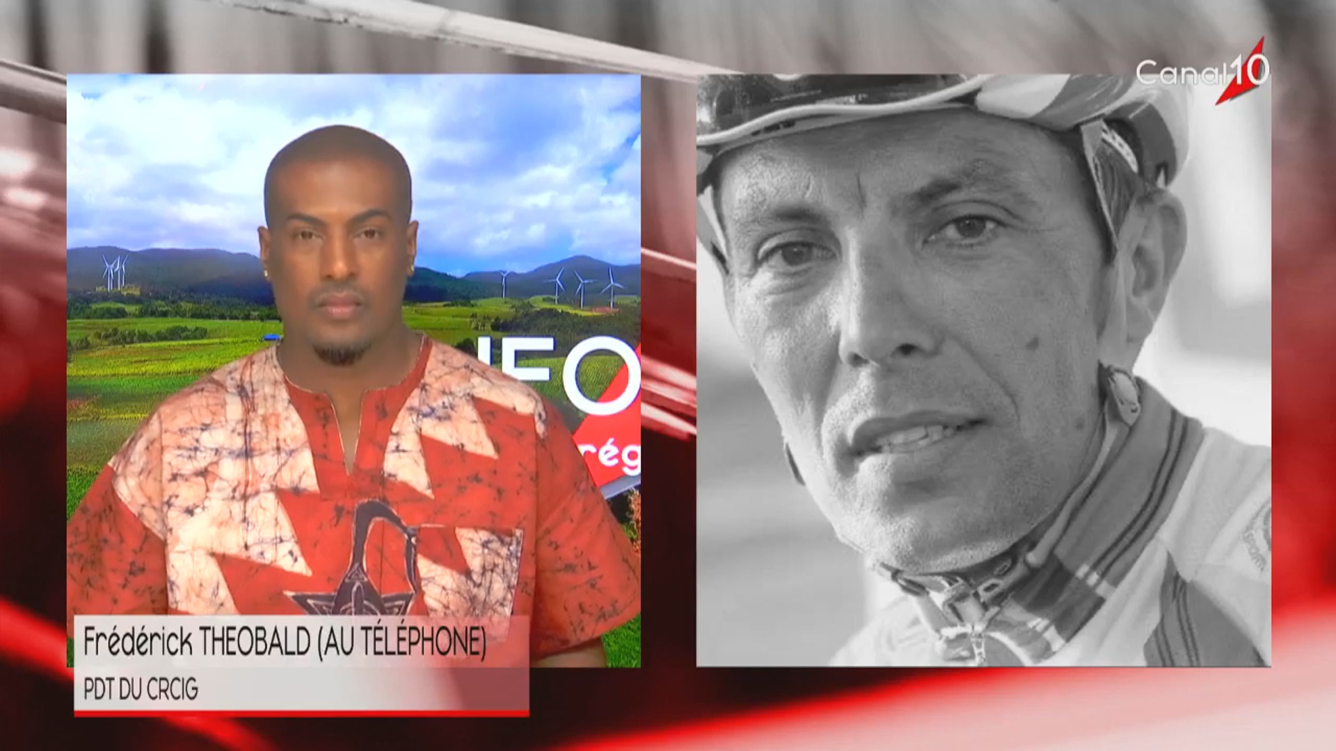 Onews Guadeloupe jt Canal 10. A la une le décès accidentel du coureur cycliste Nicolas DUMONT