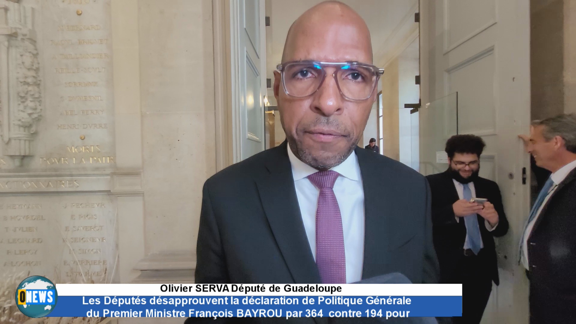Réaction de Olivier SERVA Député de Guadeloupe suite au vote contre la confiance à l Assemblée