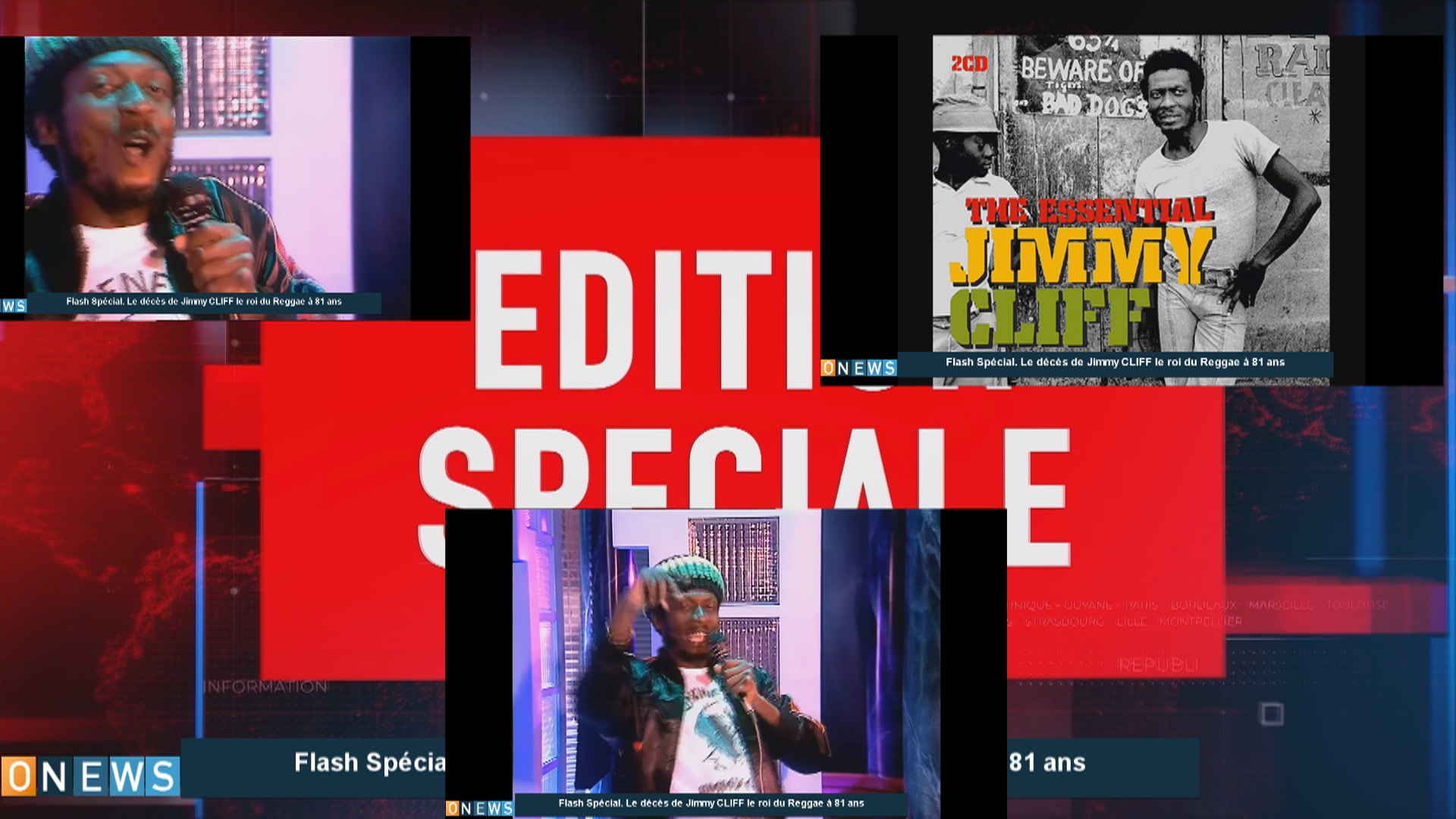 Flash Spécial. Le décès de Jimmy CLIFF le roi du Reggae à 81 ans