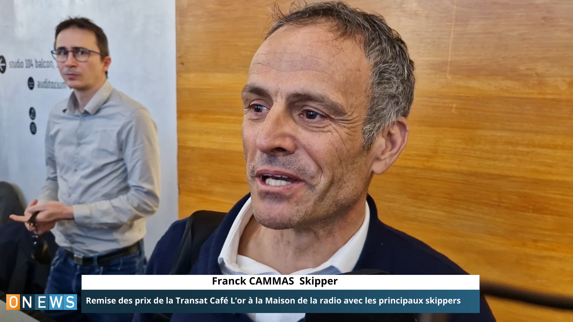 Remise des prix de la Transat Café L’or à la Maison de la Radio avec les principaux skippers.