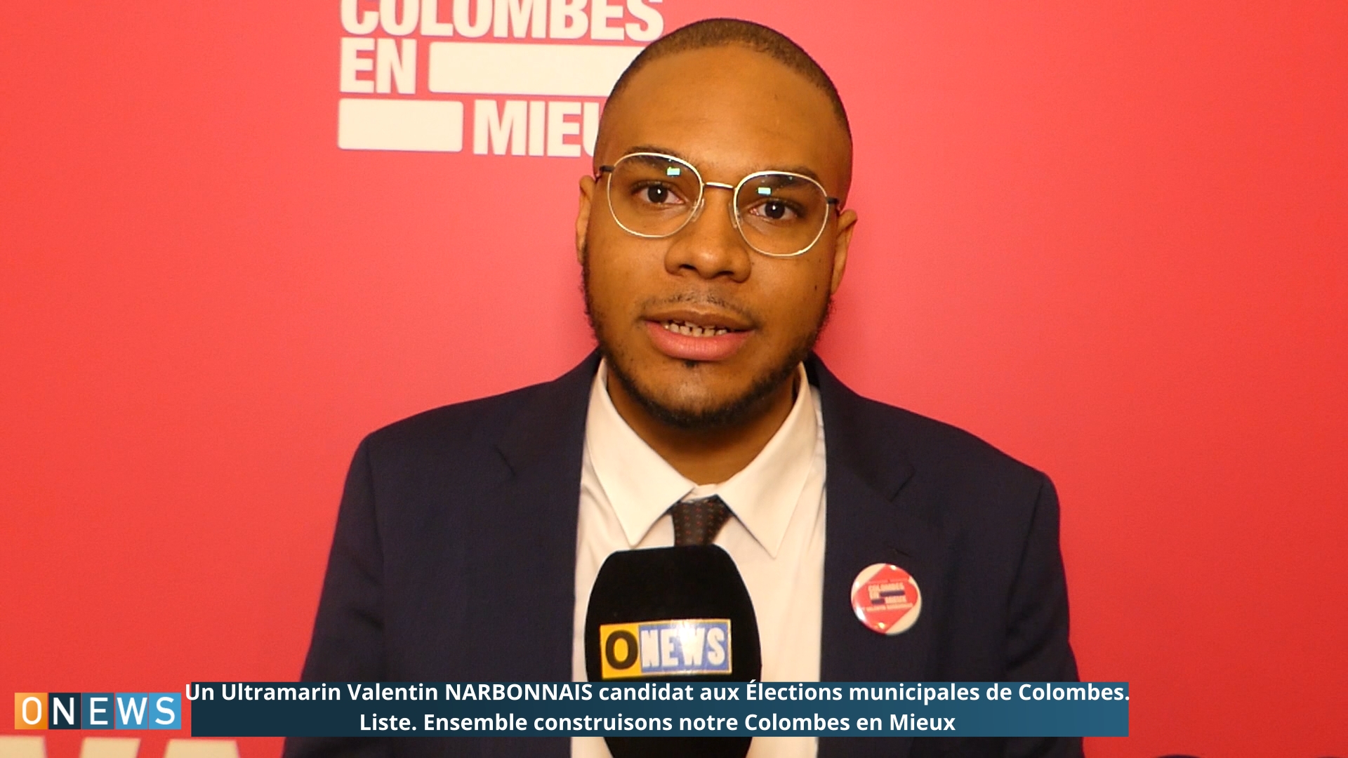 Onews.Un Ultramarin Valentin NARBONNAIS candidat aux Élections municipales de Colombes. Liste Ensemble construisons notre Colombes en mieux