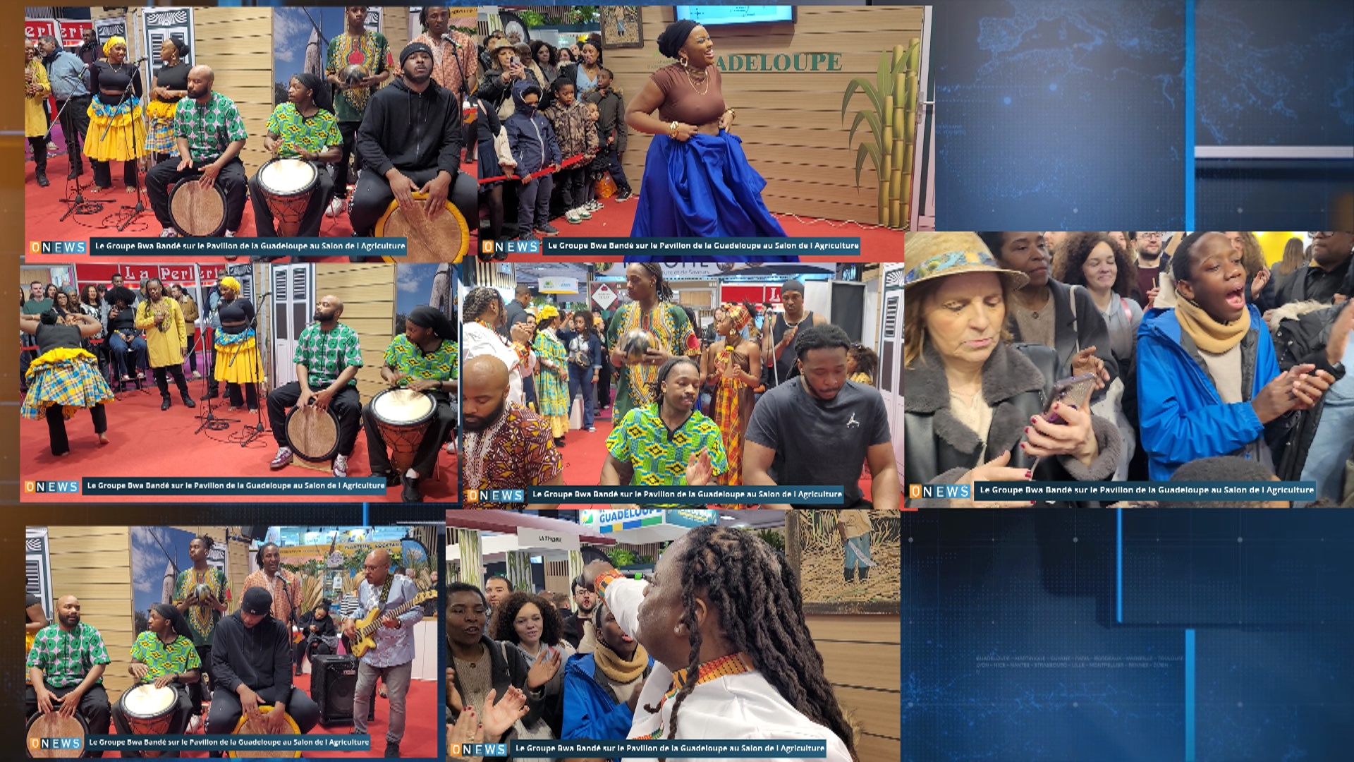 Onews. Le Groupe Bwa Bandé sur le Pavillon de la Guadeloupe au Salon de l Agriculture