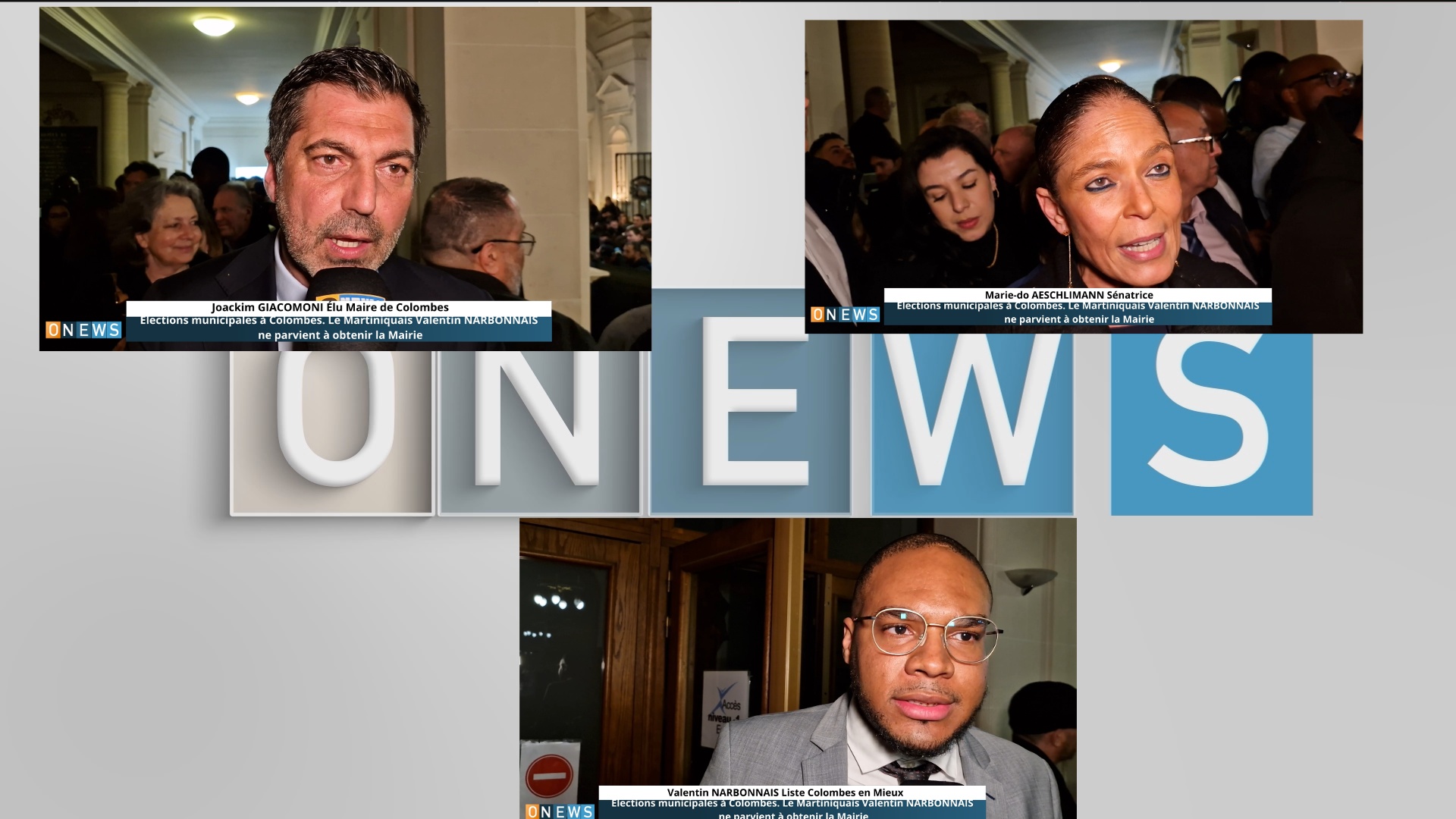 Onews. Élections municipales Colombes. Le Martiniquais Valentin NARBONNAIS ne parvient à obtenir la Mairie