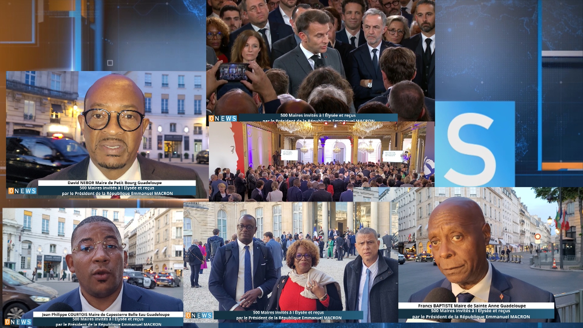 Onews500 Maires invités à l Élysée et reçus par le Président de la République Emmanuel MACRON dont plusieurs élus des Outre mer