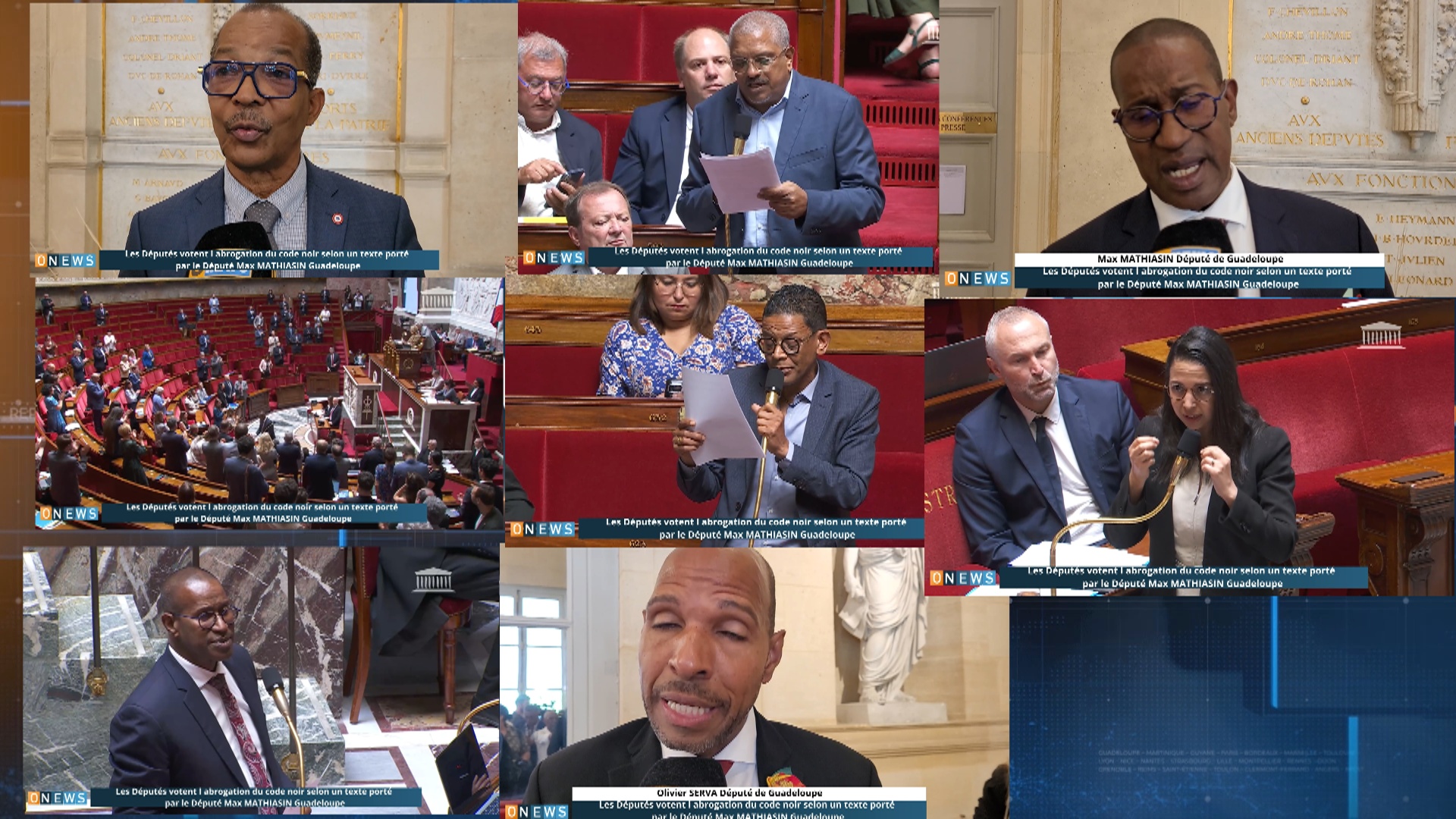Onews.Les Députés votent l abrogation du code noir selon un texte porté par le Député Max MATHIASIN. Réactions à l Assemblée Nationale