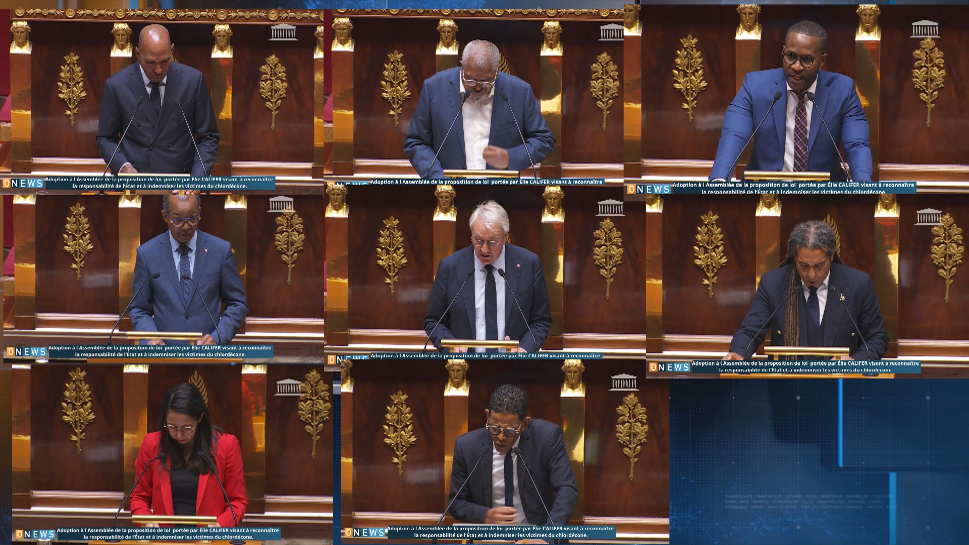 Onews. Adoption de la proposition de loi visant à reconnaître la responsabilité de l’État et à indemniser les victimes du chlordécone