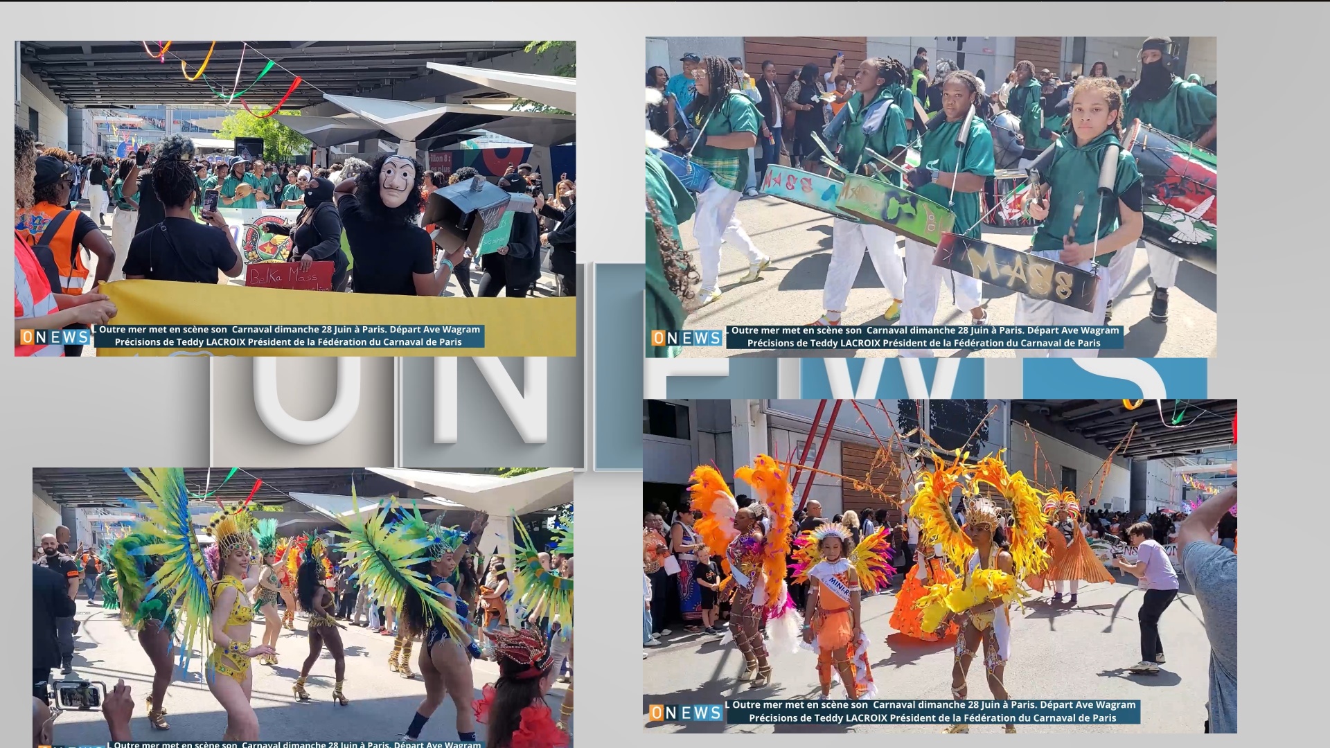 Onews .L Outre mer met en scène son Carnaval dimanche 28 Juin à Paris. Départ Ave Wagram. Précisions deTeddy LACROIX Président de la Fédération du carnaval de Paris