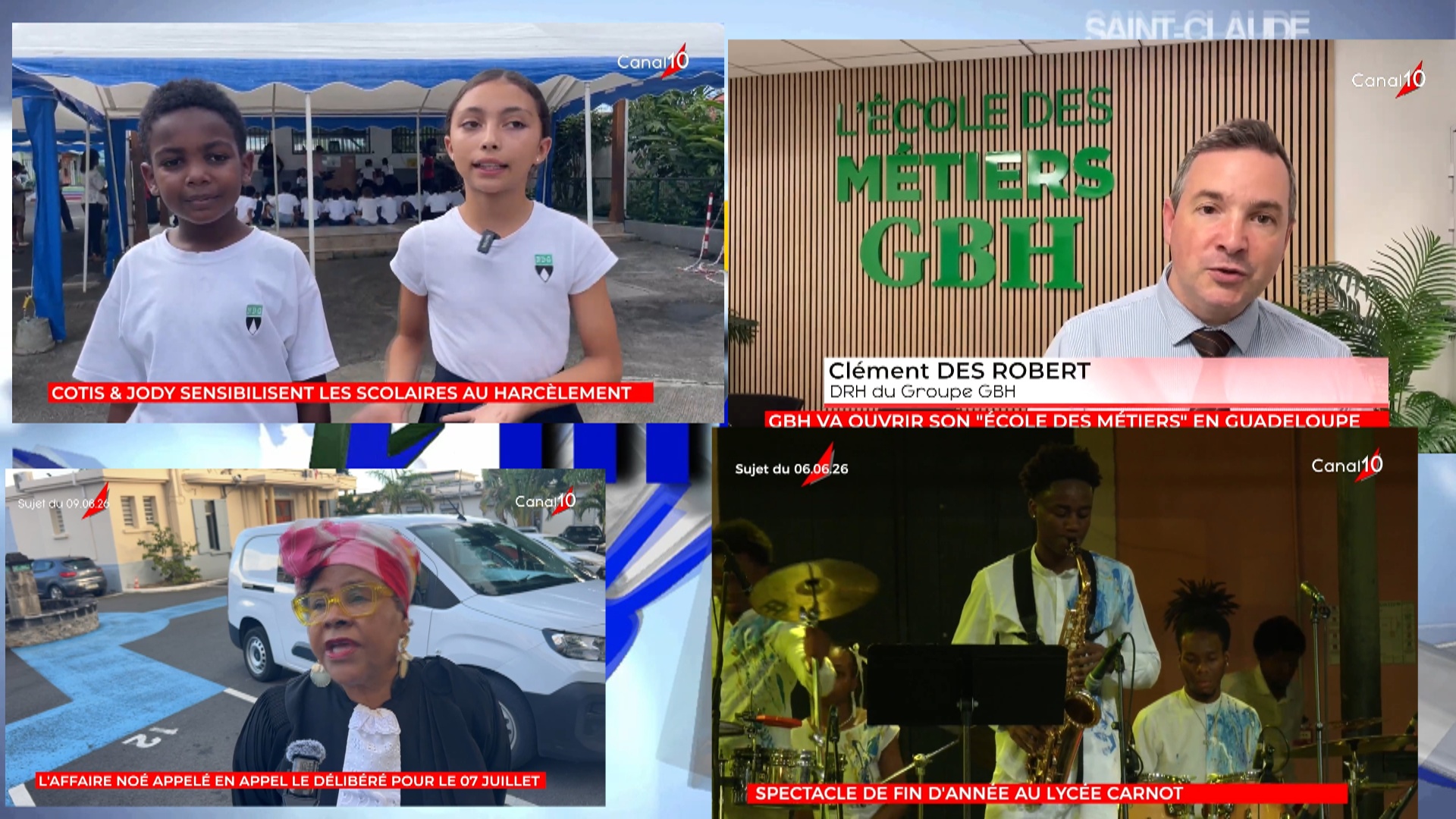 Onews Guadeloupe. Le jt de canal 10