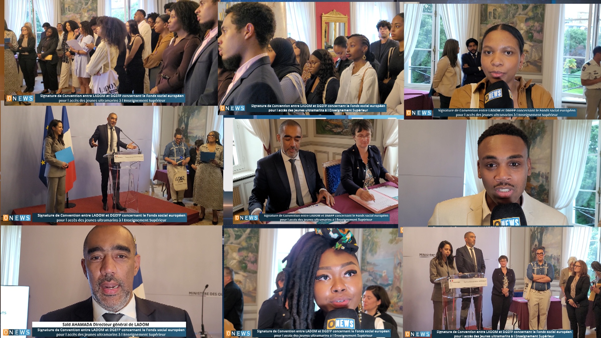 Onews.Signature de Convention entre LADOM et DGEFP concernant le Fonds social européen pour l accès des jeunes ultramarins à l Enseignement Supérieur