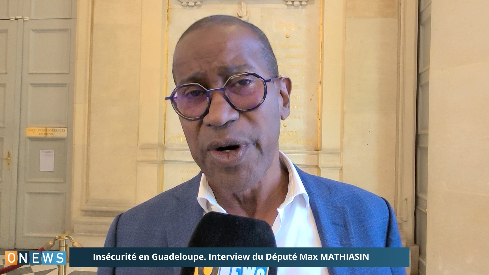 Onews. Insécurité en Guadeloupe. Interview du Député Max MATHIASIN