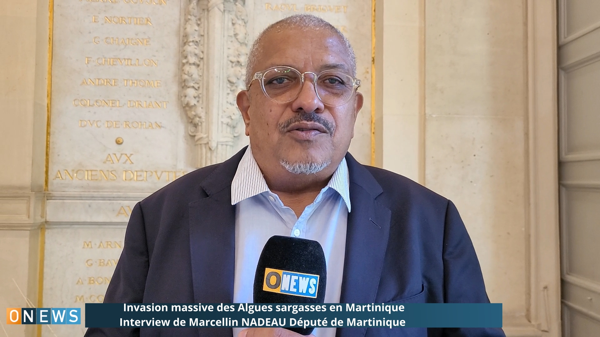 Onews.Invasion massive des sargasses en Martinique. Interview de MARCELLIN NADEAU Député de Martinique