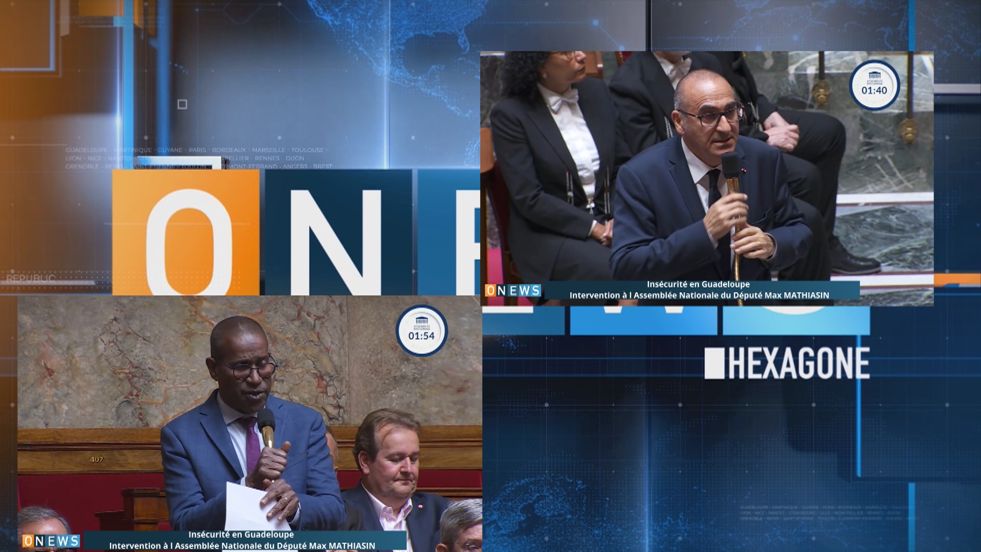 Onews.Insécurité en Guadeloupe Intervention à l Assemblée Nationale du Député Max MATHIASIN