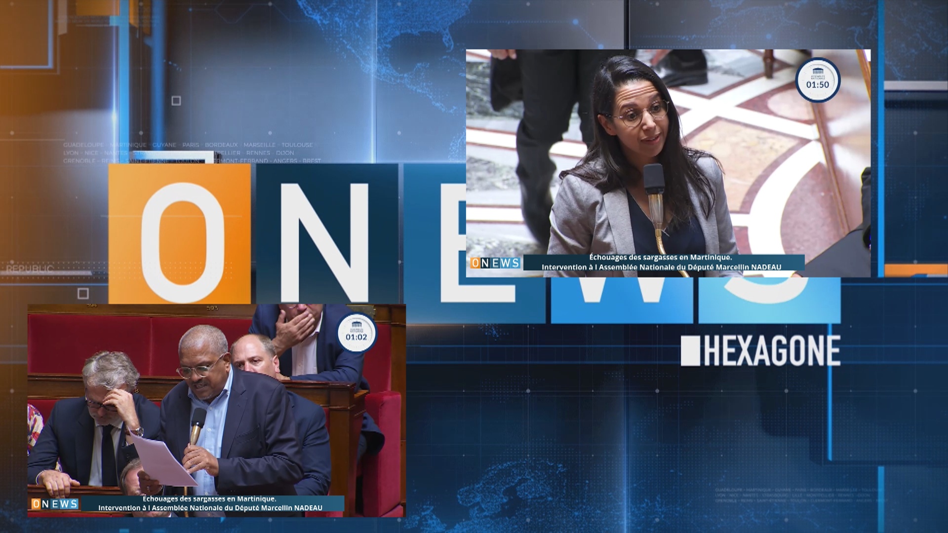 Onews. Échouages des sargasses en Martinique. Intervention à l Assemblée Nationale du Député Marcellin NADEAU