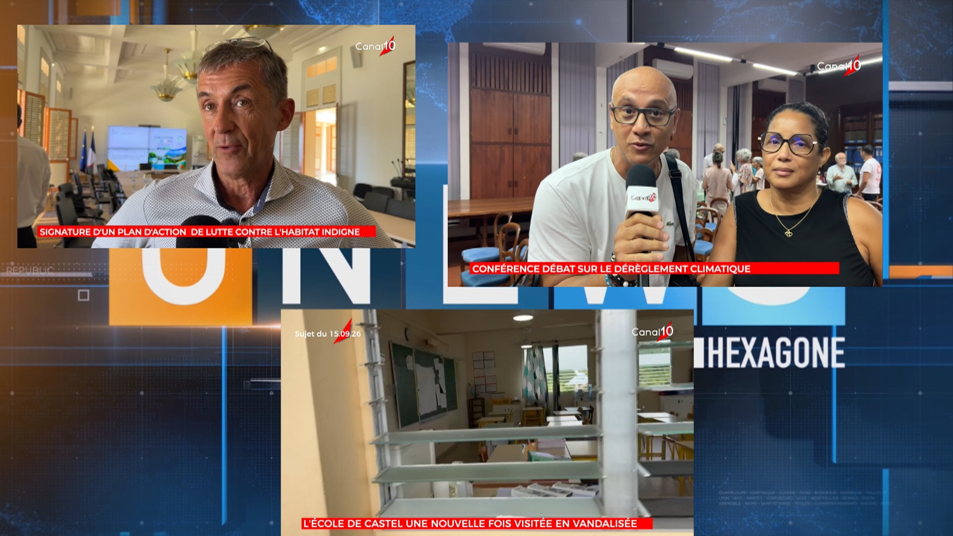 onews guadeloupe jt de Canal 10