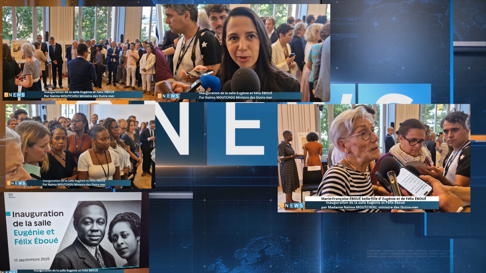 Onews.Inauguration de la salle Eugénie et Félix ÉBOUÉ par Naïma MOUTCHOU Ministre des Outre mer