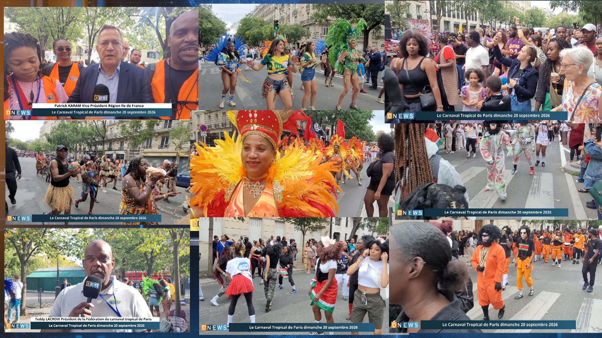 Onews. Le Carnaval Tropical de Paris dimanche 20 septembre 2026