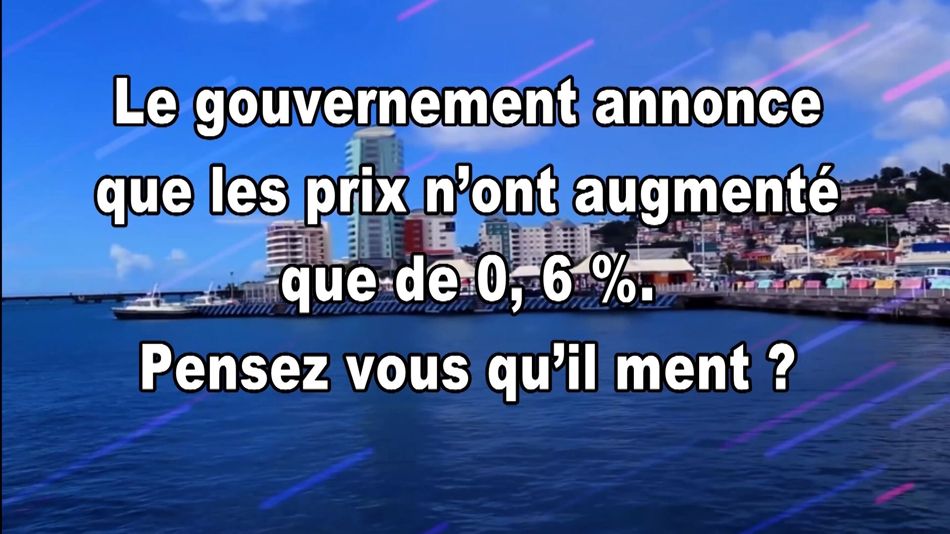 Martinique; Micro trottoir sur le chiffre de l inflation du Gouvernement (KMT)