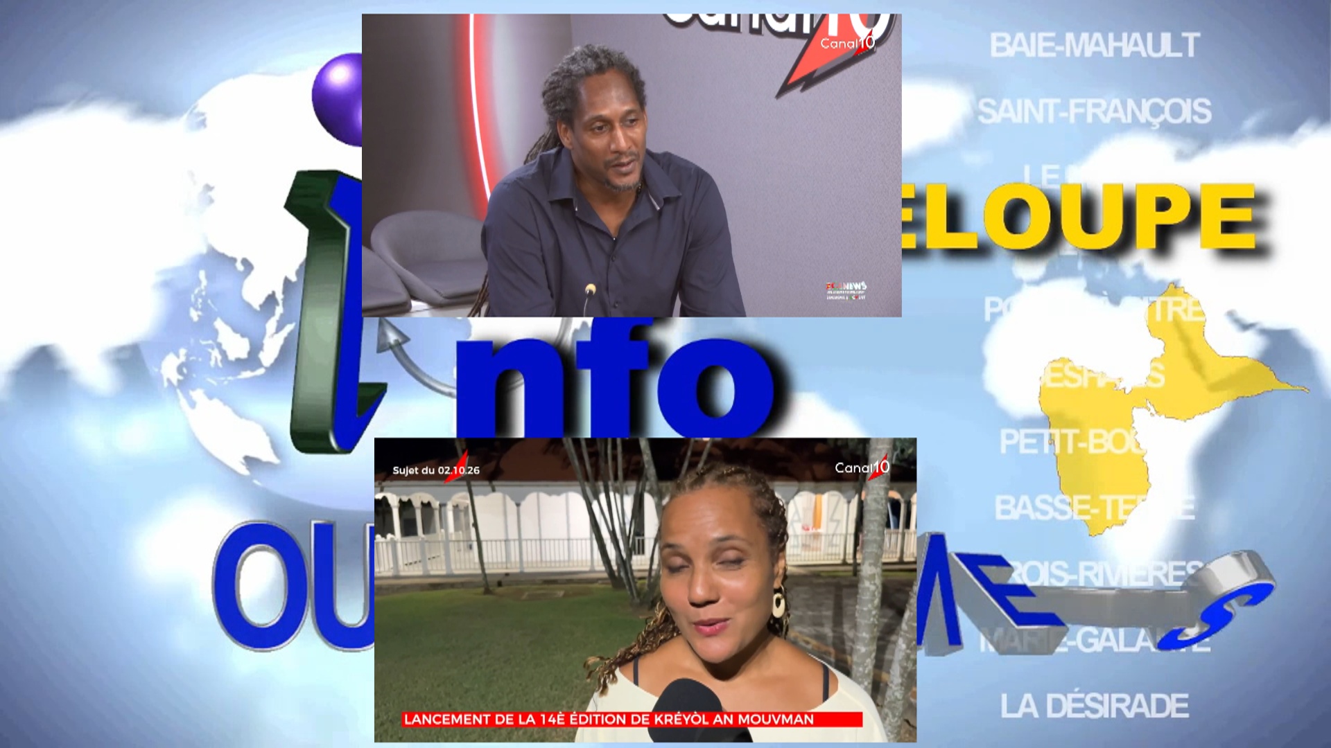 Onews Guadeloupe. Jt Canal 10