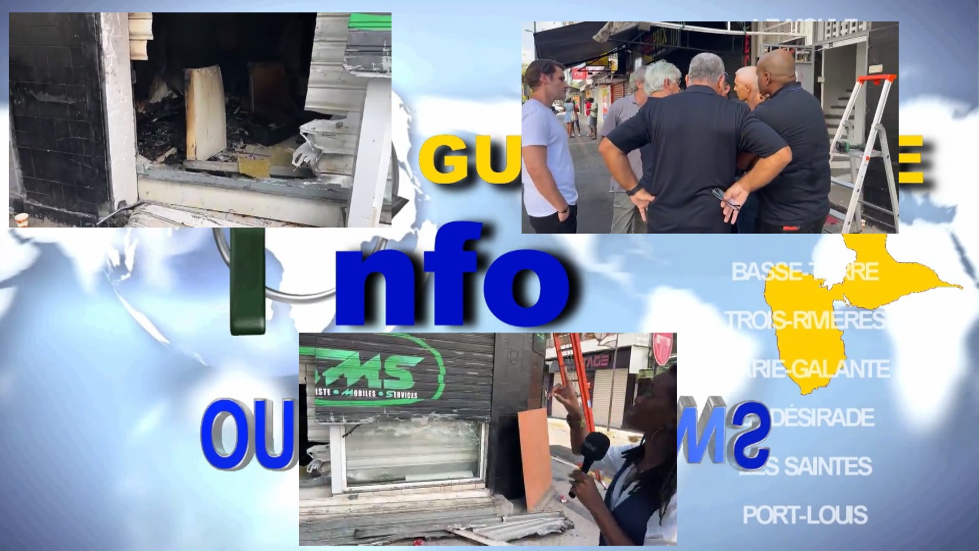 Guadeloupe. Pillages à Pointe à Pitre l Le Préfet décrète un cou de feu pour les mineurs (canal 10)