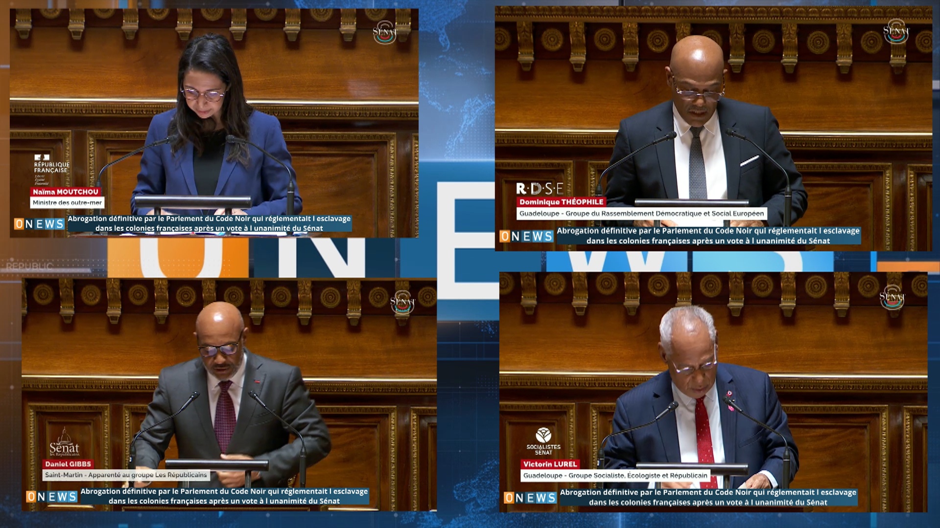 Onews. Abrogation définitive du Code noir par le Parlement après un vote à l unanimité du sénat