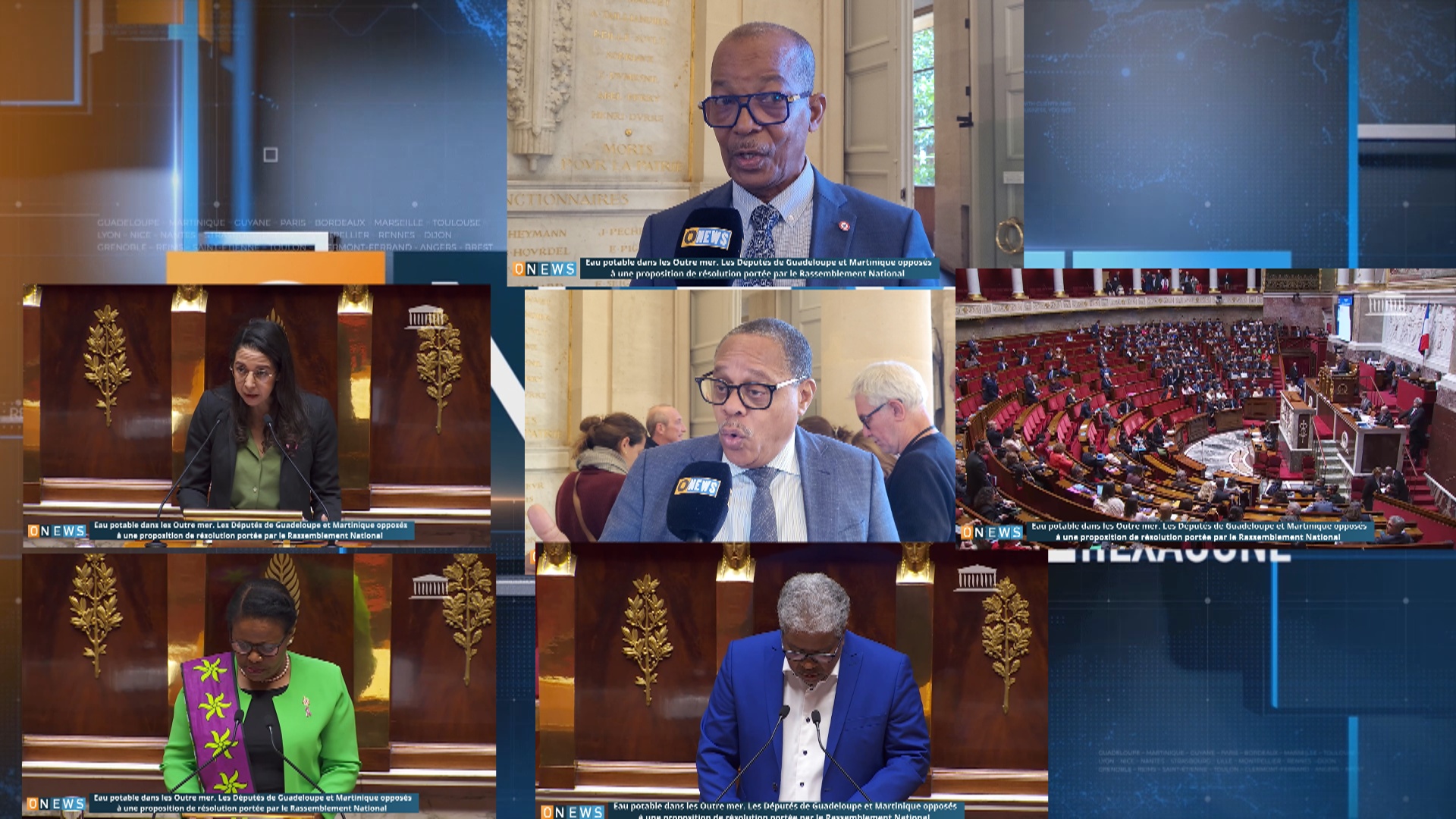 Onews.Eau potable dans les Outre mer. Les Députés de Guadeloupe et Martinique opposés à une proposition de résolution portée par le Rassemblement National